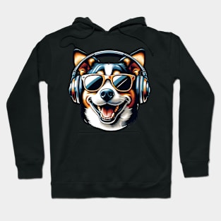 Taiwan Dog DJ Smiling with Energetic Beats Hoodie